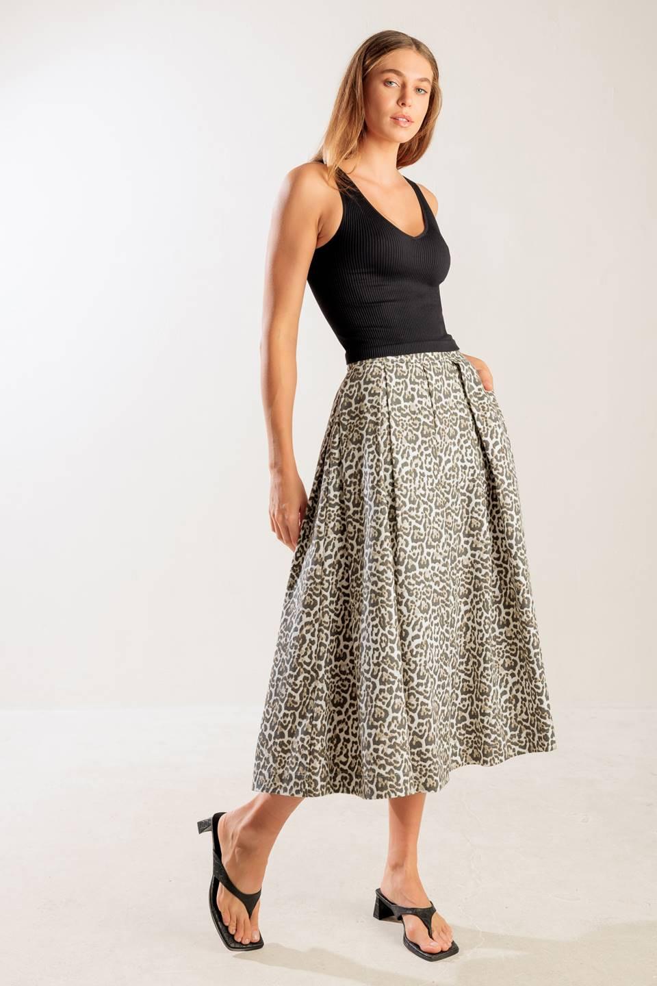 SOMETHING SPECIAL WOVEN MIDI FULL SKIRT Flying Tomato