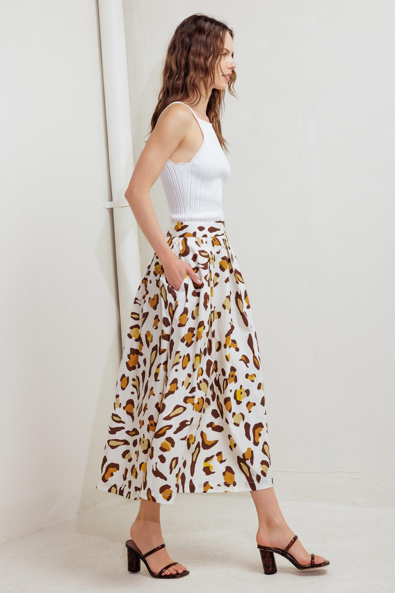 CITY JUNGLE WOVEN FULL SKIRT Flying Tomato
