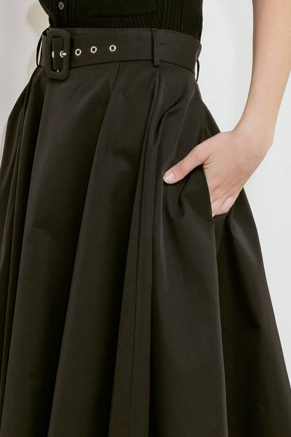 ROUGE ALLURE WOVEN FULL MIDI SKIRT Flying Tomato