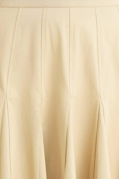 PALE FRAME WOVEN TAUPE CIRCLE SKIRT Flying Tomato