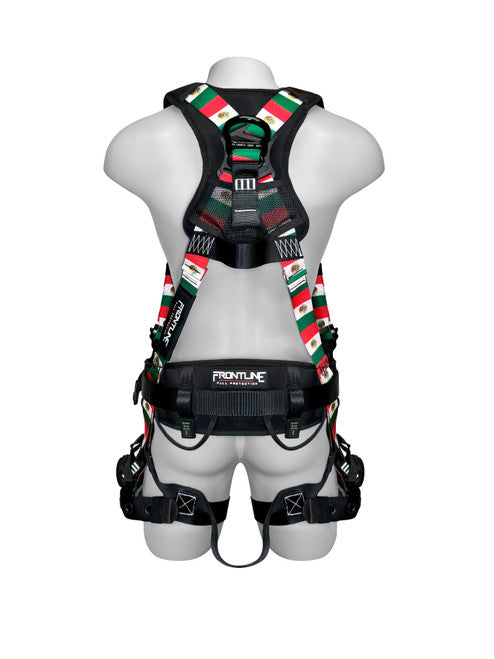 Frontline 110CTB-ML-MX Combat™ Mexican Style Full Body Harness with Aluminum Hardware and Suspension Trauma Straps VM Hardware
