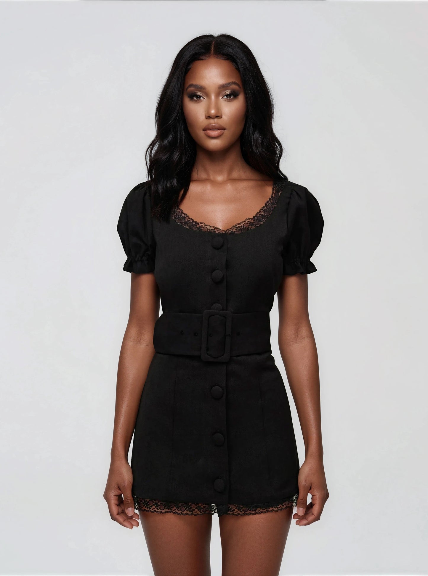 Shawna Mini Dress – Black XO, Tina