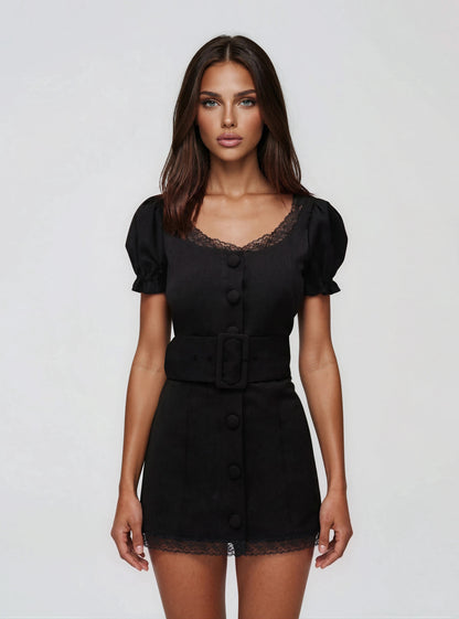 Shawna Mini Dress – Black XO, Tina
