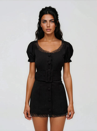Shawna Mini Dress – Black XO, Tina