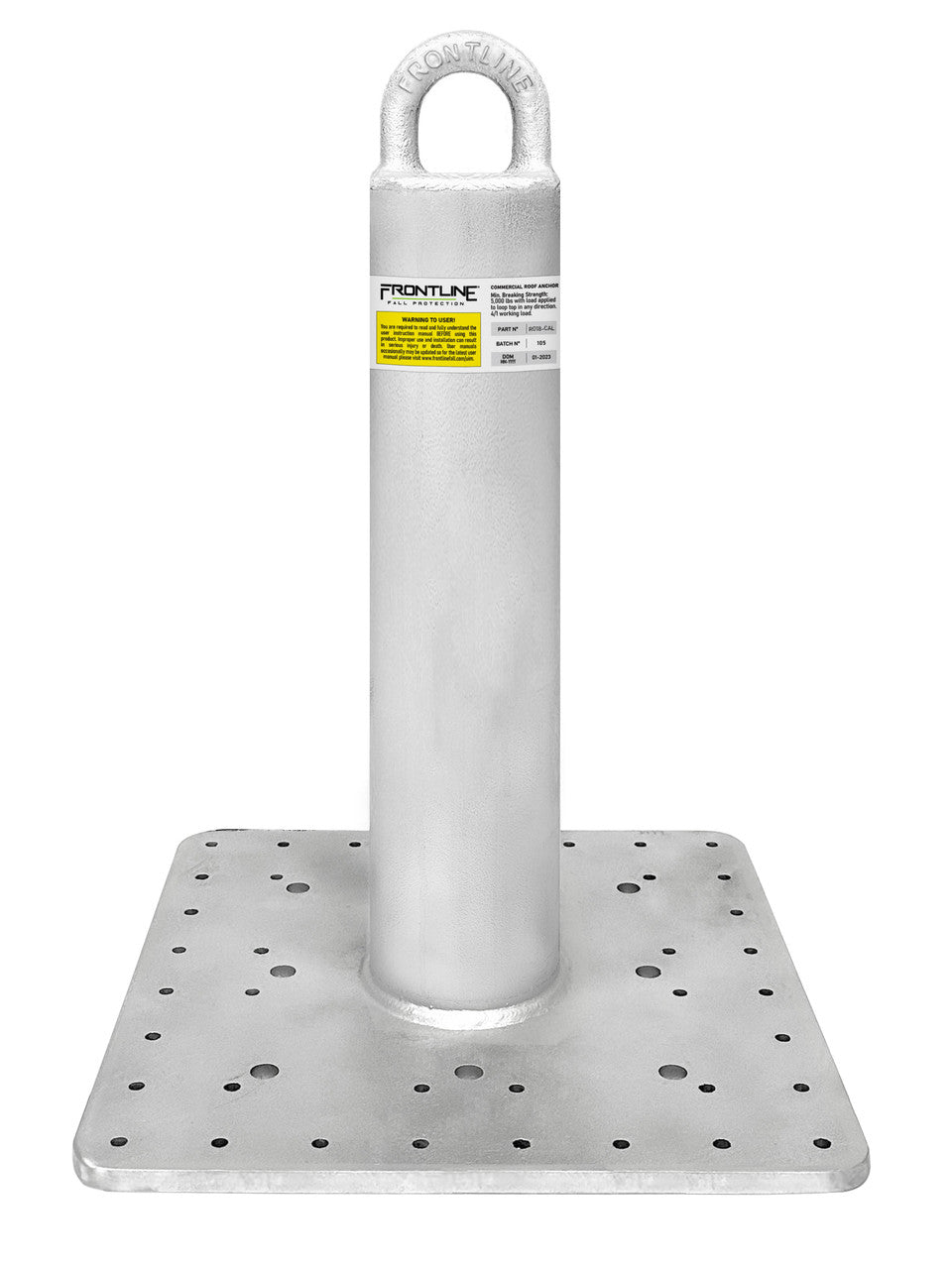 Frontline Commercial Roof Anchor CAL-OSHA Compliant 12" VM Hardware