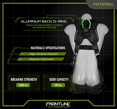 Frontline 250VTB Elite Vest Style Harness with Aluminum Hardware and Suspension Trauma Straps M/L VM Hardware