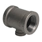 1 in. x 1 in. x 1/4 in. Black Reducing Tee PIPE DECOR