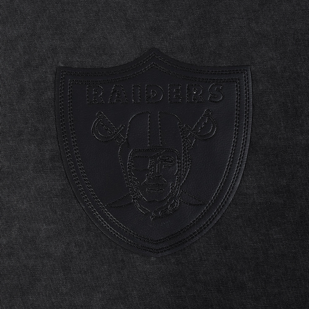 Pro Standard Raiders All-Over Logo Tee - Washed Black Denim Exchange