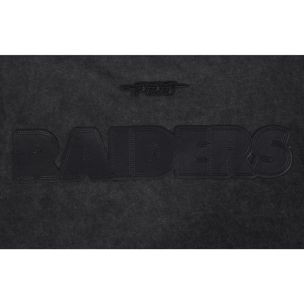 Pro Standard Raiders All-Over Logo Tee - Washed Black Denim Exchange