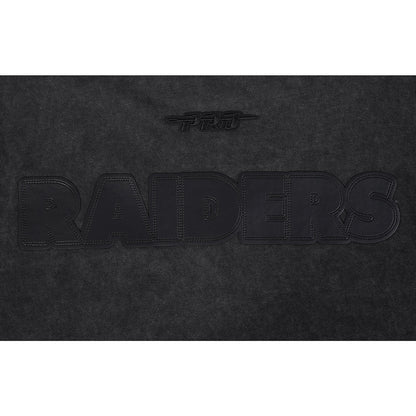 Pro Standard Raiders All-Over Logo Tee - Washed Black Denim Exchange