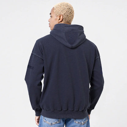 Pro Standard Raiders Washed Enzyme Drop Shoulder Hoodie - Navy Denim Exchange