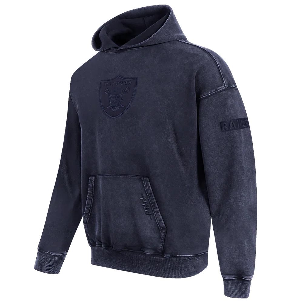 Pro Standard Raiders Washed Enzyme Drop Shoulder Hoodie - Navy Denim Exchange