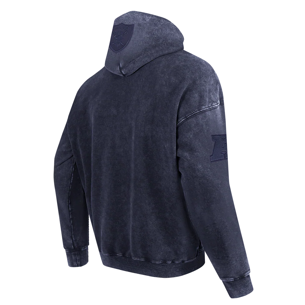 Pro Standard Raiders Washed Enzyme Drop Shoulder Hoodie - Navy Denim Exchange