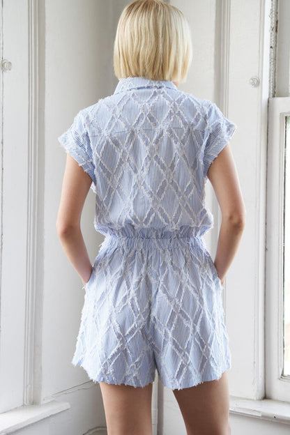 LOST IN THOUGHT WOVEN ROMPER Flying Tomato