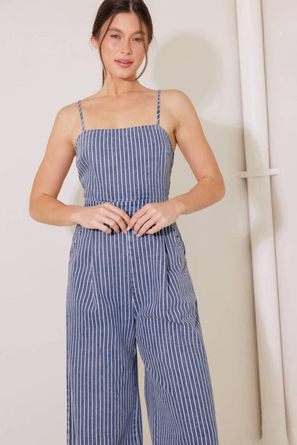 BEGIN AGAIN BLUE DENIM JUMPSUIT Flying Tomato