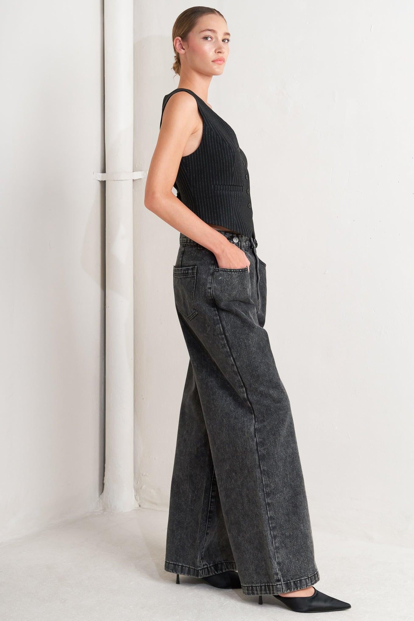 TAKE MY WORD DENIM PANTS Flying Tomato