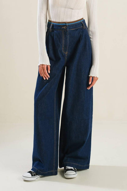 CRISP CANVAS DENIM PANTS Flying Tomato