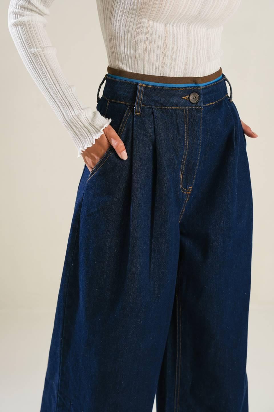 CRISP CANVAS DENIM PANTS Flying Tomato