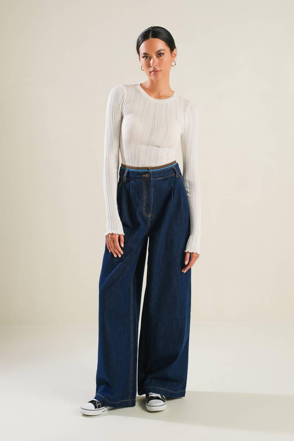 CRISP CANVAS DENIM PANTS Flying Tomato