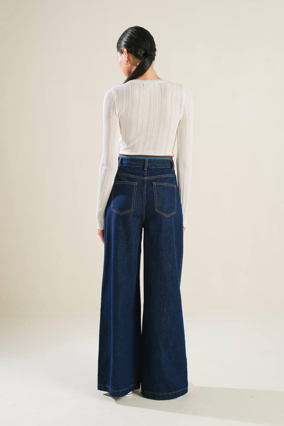 CRISP CANVAS DENIM PANTS Flying Tomato