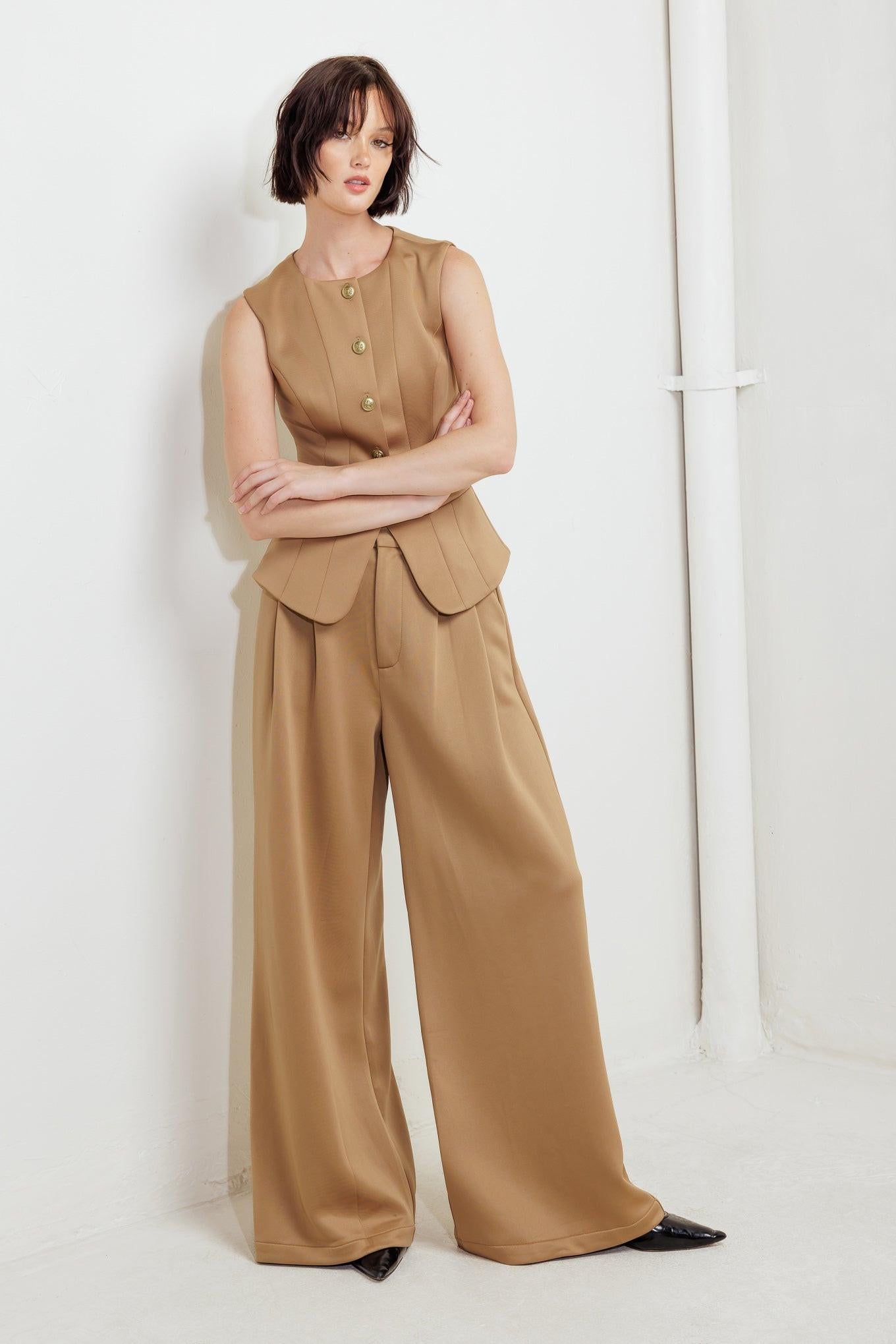 ROMANTIC PETAL WOVEN PANTS Flying Tomato