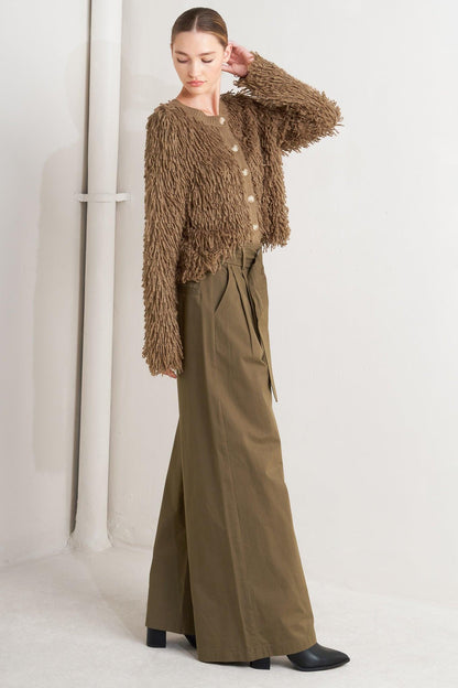 ELEGANCE UNVEILED WOVEN PANTS Flying Tomato