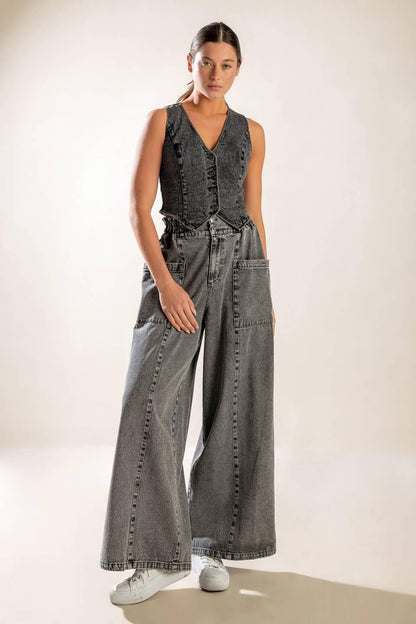 EXPLORING THE CITY DENIM PANTS Flying Tomato
