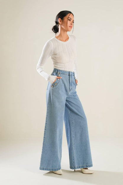 ADVENTURE AWAITS DENIM PANTS Flying Tomato