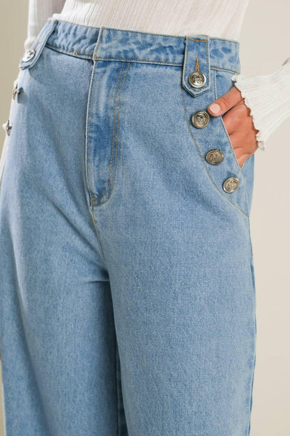 ADVENTURE AWAITS DENIM PANTS Flying Tomato
