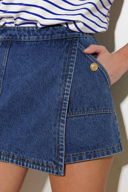 FOR A SECOND DENIM SKORT Flying Tomato