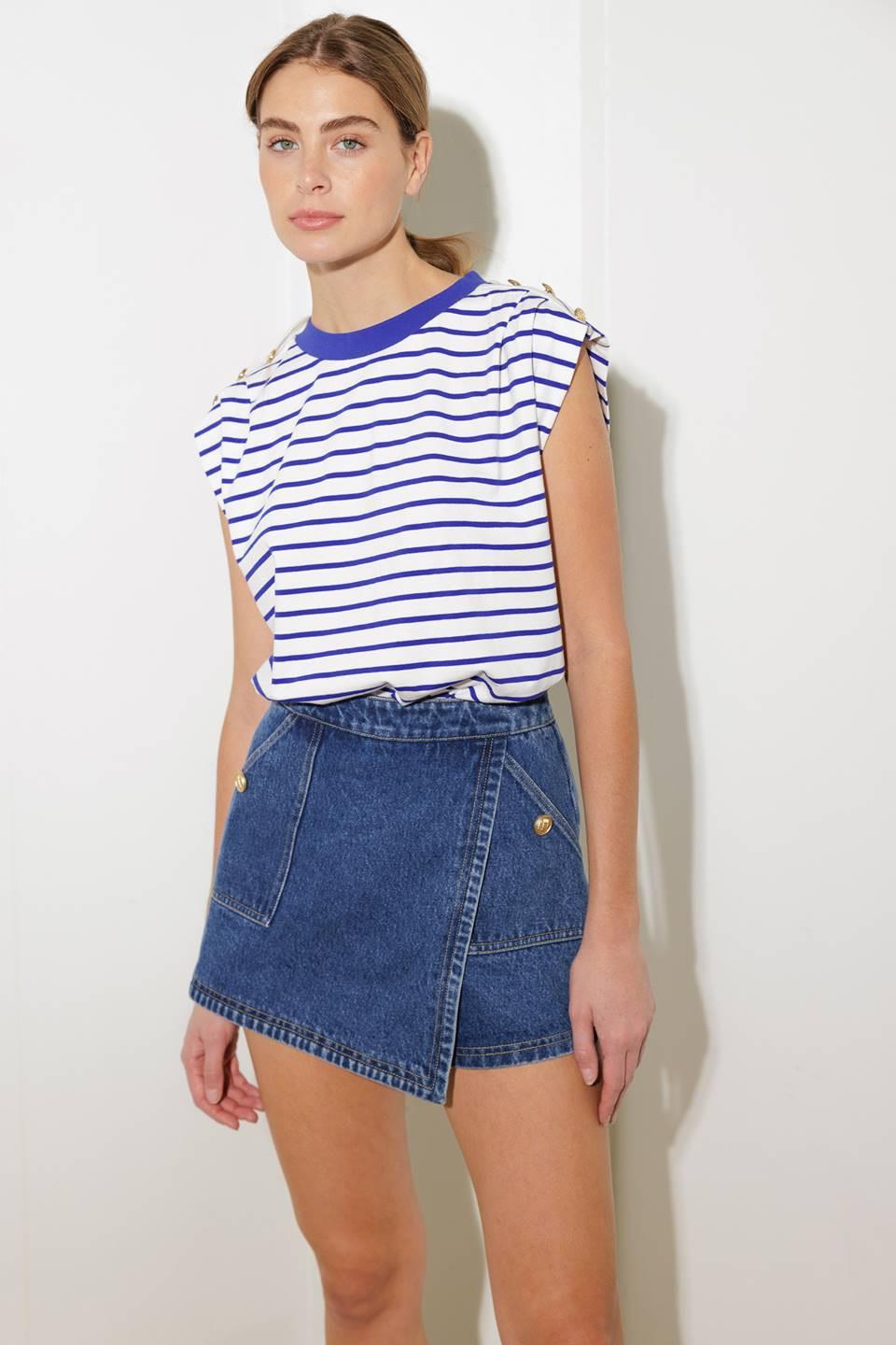 FOR A SECOND DENIM SKORT Flying Tomato