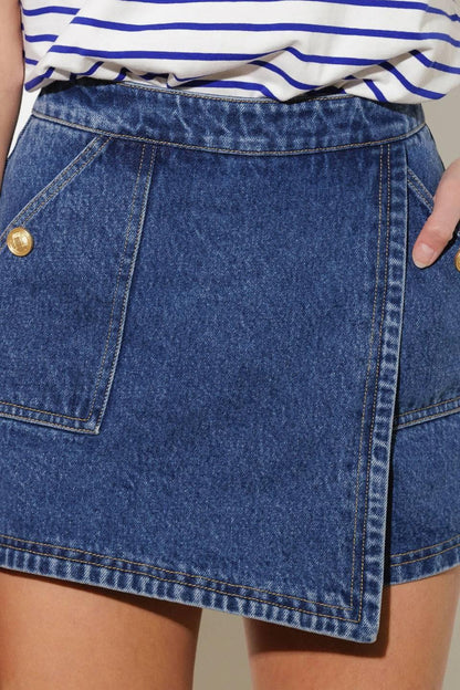 FOR A SECOND DENIM SKORT Flying Tomato