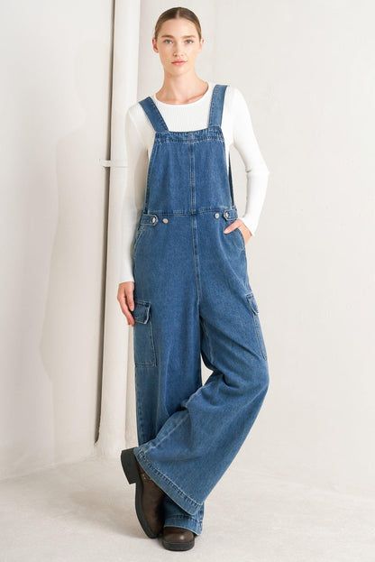 LET ME TALK DENIM CARGO PANTS Flying Tomato