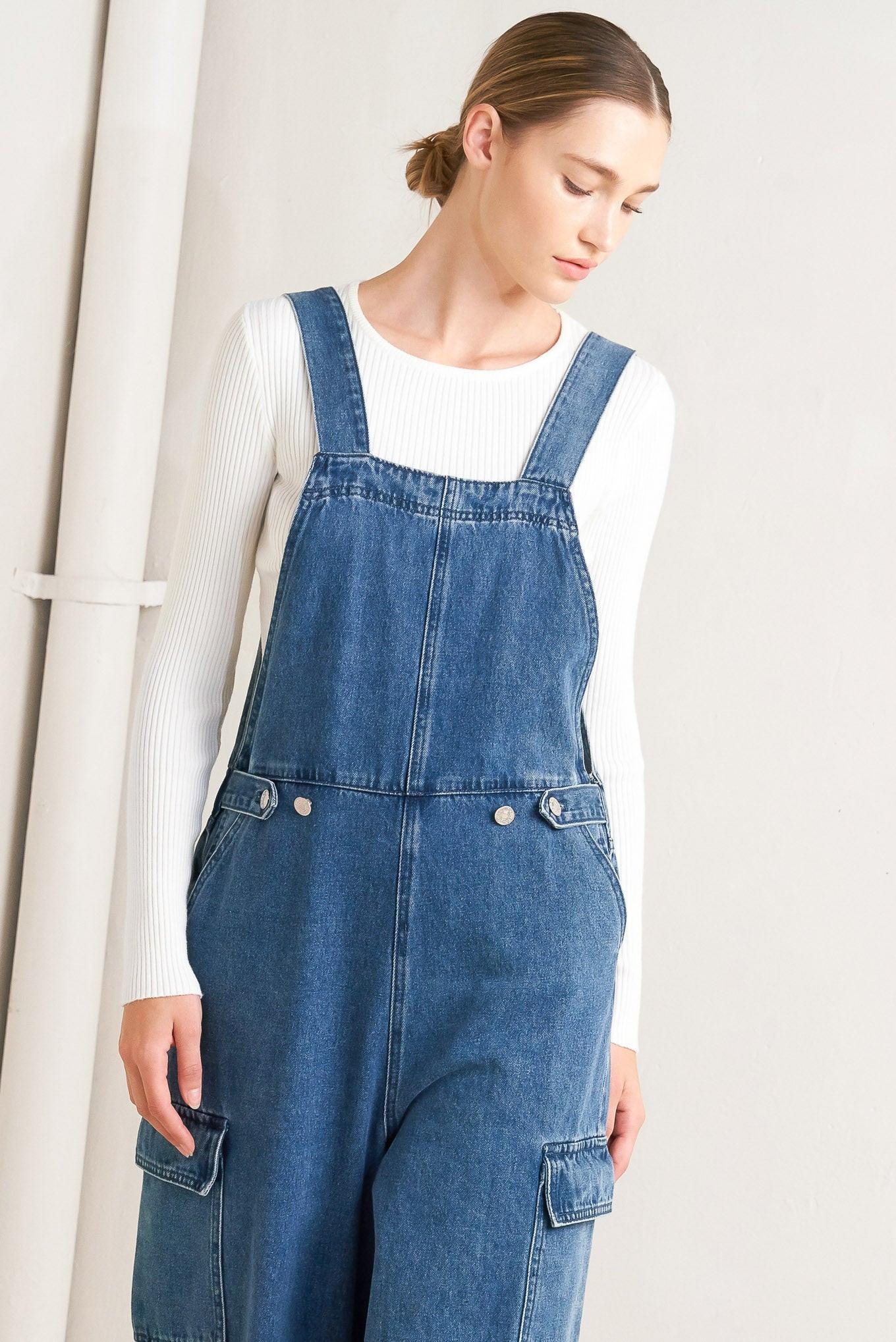 LET ME TALK DENIM CARGO PANTS Flying Tomato