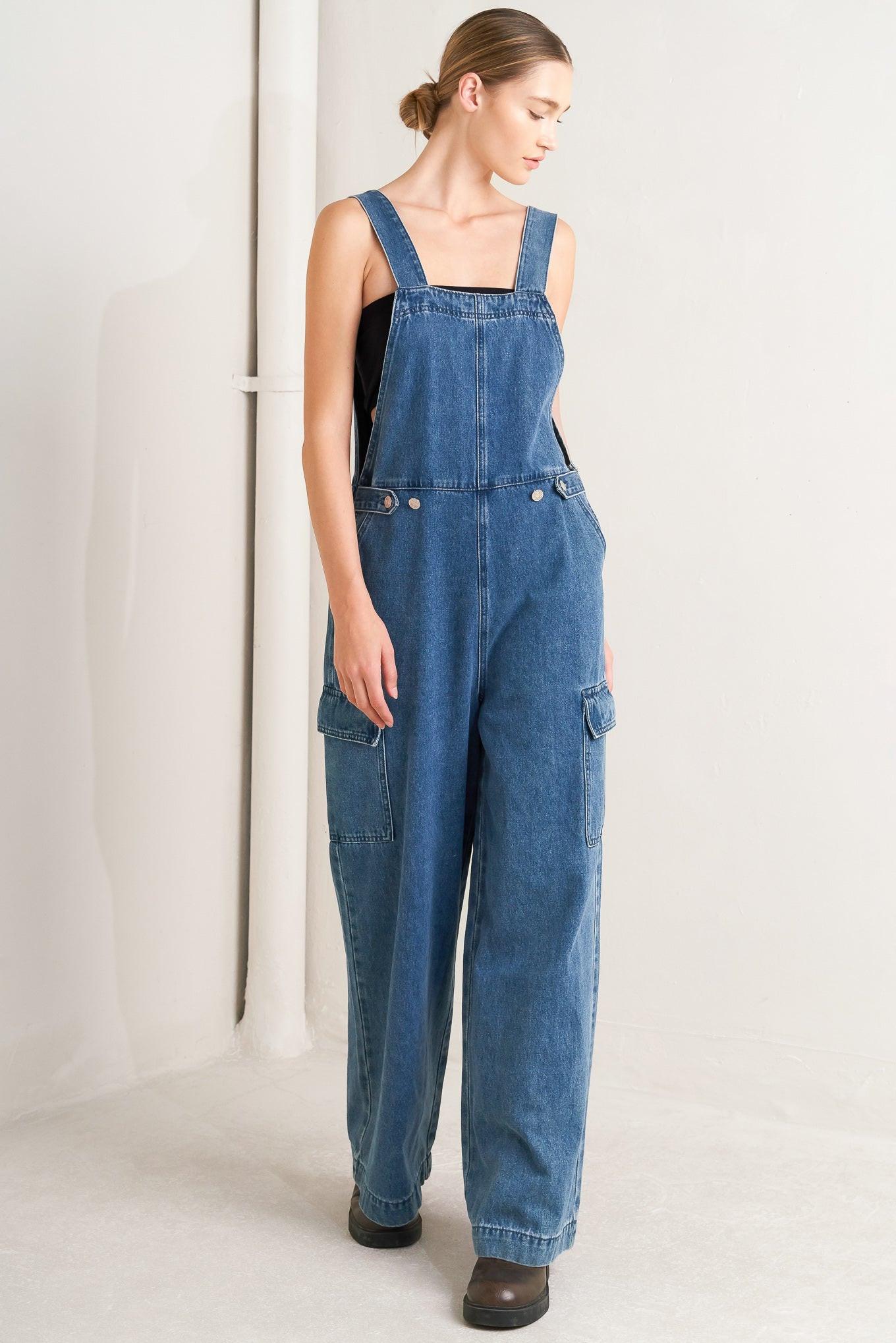 LET ME TALK DENIM CARGO PANTS Flying Tomato
