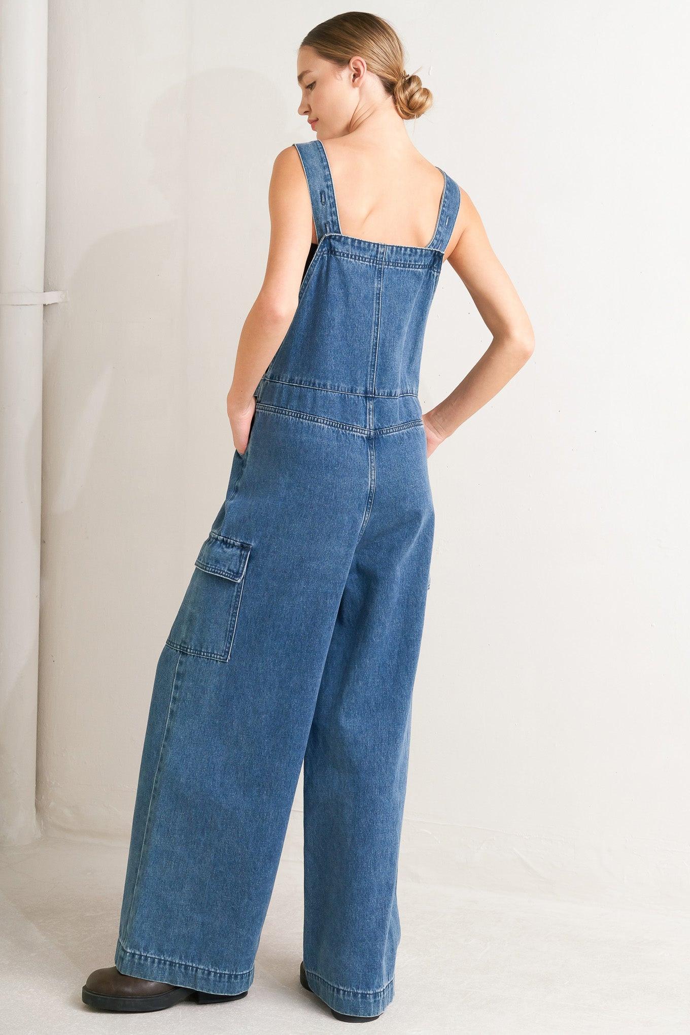 LET ME TALK DENIM CARGO PANTS Flying Tomato
