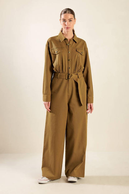 FLEETING WHISPERS TWILL JUMPSUIT Flying Tomato