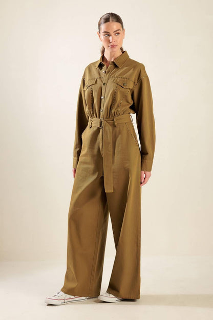 FLEETING WHISPERS TWILL JUMPSUIT Flying Tomato