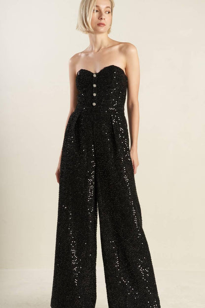 DOESN'T ADD UP SEQUIN JUMPSUIT Flying Tomato