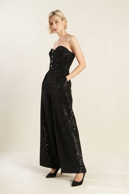 DOESN'T ADD UP SEQUIN JUMPSUIT Flying Tomato