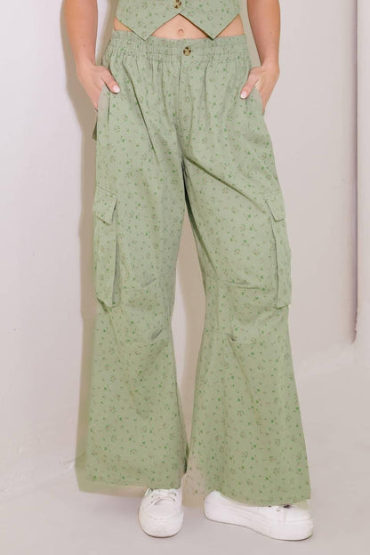 DRIFTING CURRENTS OLIVE WOVEN PANTS Flying Tomato