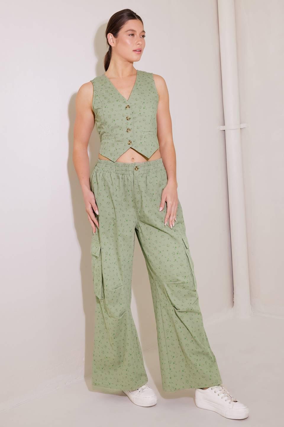 DRIFTING CURRENTS OLIVE WOVEN PANTS Flying Tomato
