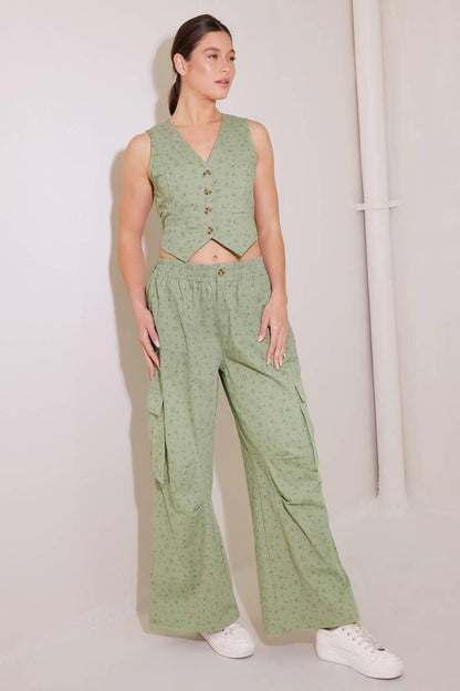 DRIFTING CURRENTS OLIVE WOVEN PANTS Flying Tomato