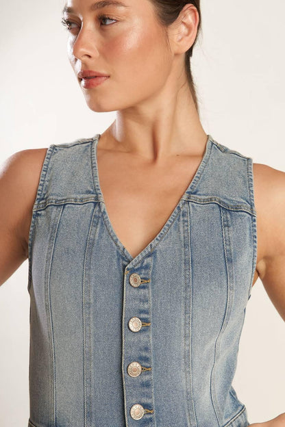 WALK WITH ME DENIM JUMPSUIT Flying Tomato