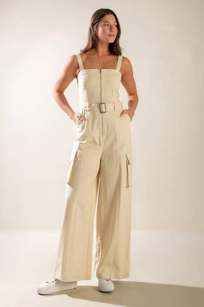LOVE SOMEBODY WOVEN JUMPSUIT Flying Tomato