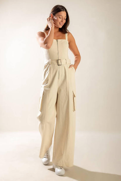 LOVE SOMEBODY WOVEN JUMPSUIT Flying Tomato