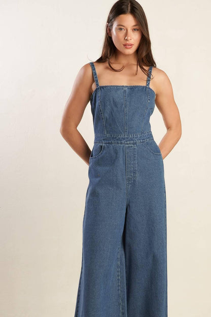 CLEAN GIRL DENIM JUMPSUIT Flying Tomato