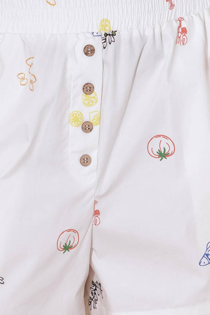 AFTER HOURS WHITE WOVEN SHORTS Flying Tomato