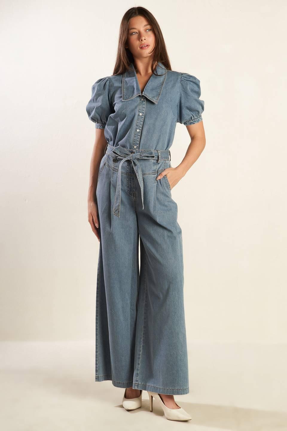 WONDERING WHY LIGHT DENIM PANTS Flying Tomato