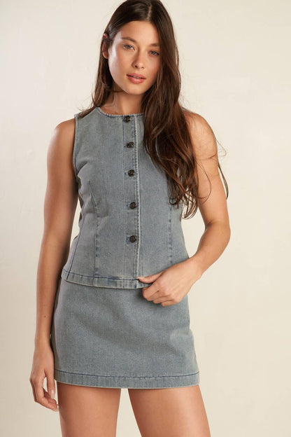 DAISY DATE DENIM SKORT Flying Tomato